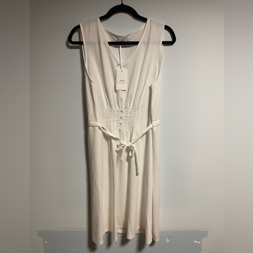 NWT Grace Karin simple white dress size XL- New